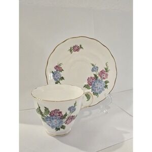 Vintage Royal‎ Vale Crown Regent Teacup & Saucer Matched Set Floral Bone China